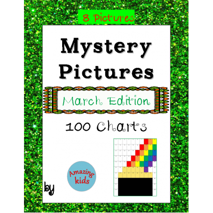 Mystery Pictures - March Edition - Math 100 Chart Numbers